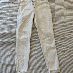 Madewell 10" high-rise white skinny jeans